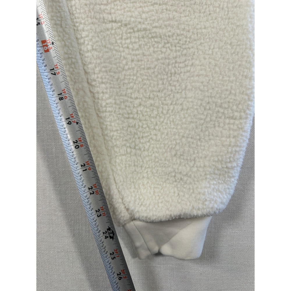 Varley Samson Relaxed‎ Fleece Pant Cream Borg Sherpa Cargo Joggers Medium - Picture 13 of 13